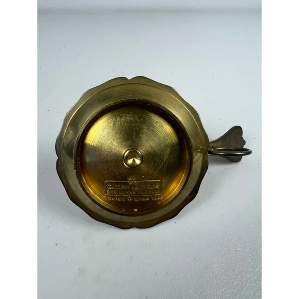 Gallery Originals Shelburne Museum Brass Chamberstick Finger Loop Candle Holder